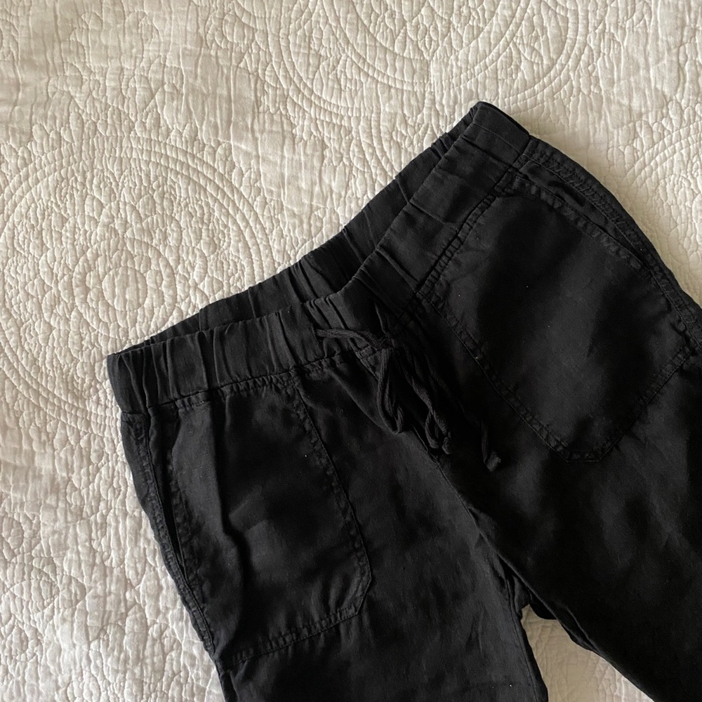 100% linen cargo joggers